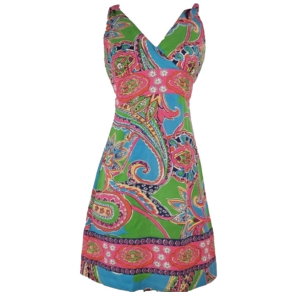 Lilly Pulitzer Dresses & Skirts - VINTAGE Lilly Pulitzer Rylan Silk Dress in Jewel of the Pool